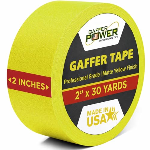 Gaffer Power Sunshine Yellow Gaffer Tape 2 Inch x 30 Yds, USA Made - color: Yellow, size: 2 inches x 30 yards | 1 pack