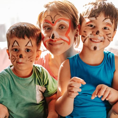 Face Paint,20 Colors Face Paint - Face Painting Kit,Water Based Face Painting Kit for Kids Party with 10 Brushes 5 Sticker Stencils and Paint Tray, Body Paint for Kids and Adults Halloween Makeup