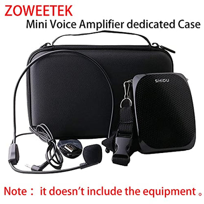 Hard EVA Dedicated Case for ZOWEETEK Portable Mini Voice Amplifier with Wired Microphone Case.