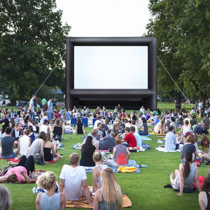 GYUEM 22 feet Inflatable Projector Screen Indoor Outdoor Movie Screens | Theater Movie Screens, Includes Rope, Blower, Tent Stakes, Watch Movies, Great for Outdoor Party, Backyard, Pool - size: 22FT