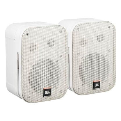 JBL Professional C1PRO-WH High Performance 2-Way, 150 Watt 5.25” Compact Passive Satellite, Bookshelf Speakers, Home Theater, Desktop, Stereo, Commercial, White, Sold as Pair - color: White