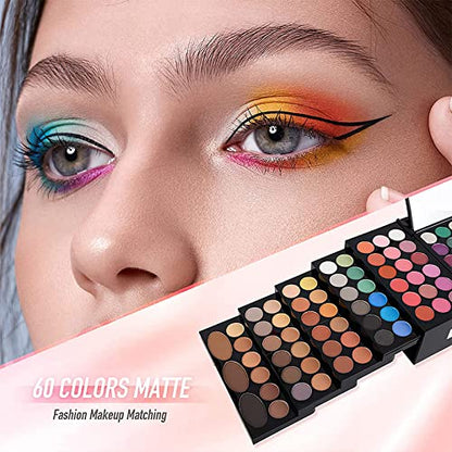 148 Colors Makeup Pallet,Professional Makeup Kit for Women Full Kit,All in One Makeup Sets for Women&Beginner,include Eyeshadow,Lipstick,Eyeliner,Concealer,makeup brush(045 Set-Black) - color: 045 set