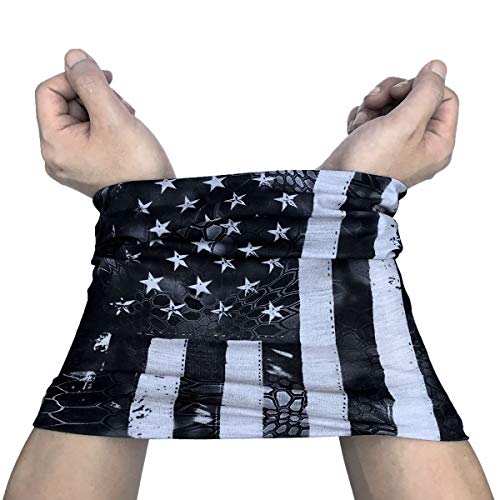 Neck Gaiter Shield Scarf Bandana Face Mask Seamless UV Protection for Motorcycle Cycling Riding Running Headbands - color: A National Flag-black