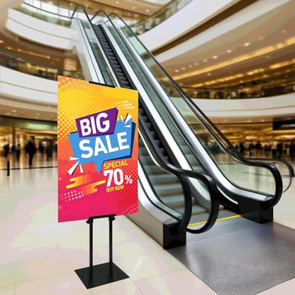 Heavy Duty Adjustable Pedestal Sign Stand, Double for Poster & Foam Display