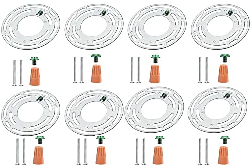 4Inches Universal Light Fixture mounting Bracket, 8 Sets 4" Circle Mounting Bracket for Mount Wall Light, Chandelier