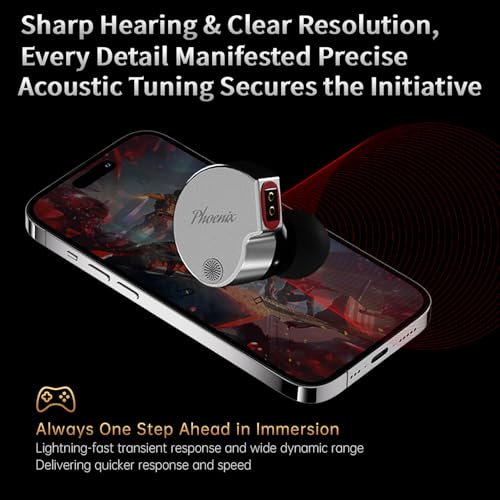 CCA Phoenix in-Ear Monitor Headphones – Dual-Magnet Dynamic Driver IEM with HiFi Clear Sound & Deep Bass, Full-Metal Professional Gaming Earbuds for Musicians, Singers, and Audiophiles(USB C Plug) - color: Dark-Grey, style: Without Mic,USB-C