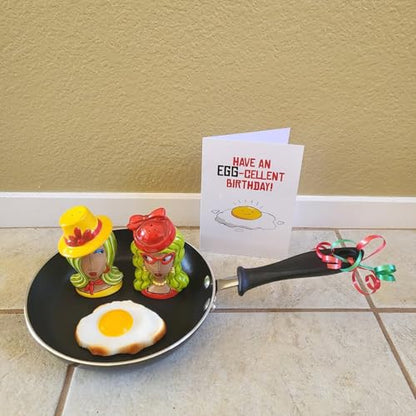 Honbay 4PCS Lifelike Artificial Fried Eggs PVC Resin Fake Food Realistic Simulation Cooked Egg Imitation Food Model Props for Home Party Halloween Decoration Market Food Sample Display