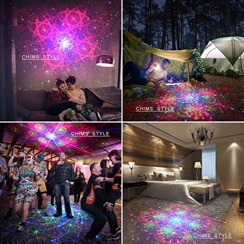 Mini Party Light Show LED Projector RGB 40 Patterns Sound Activated Portable Lighting for Party Dance Christmas Xmas Outdoor Camping Holiday Festival Gift Travel Family Party Disco DJ Music Show