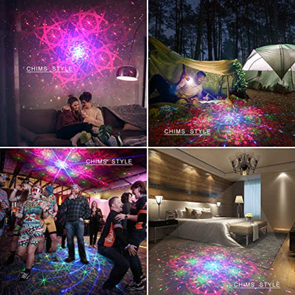 Mini Party Light Show LED Projector RGB 40 Patterns Sound Activated Portable Lighting for Party Dance Christmas Xmas Outdoor Camping Holiday Festival Gift Travel Family Party Disco DJ Music Show