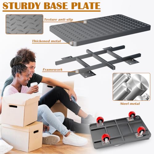 2200 lbs Heavy Duty Foldable Platform Truck with Swivel Wheel 25" x 41" - size: 41"x25"