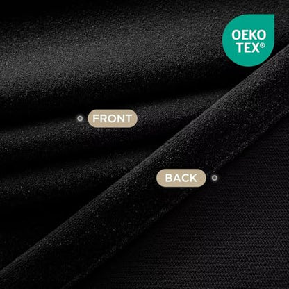 Joydeco Pinch Pleated Velvet Curtains 108 Inch Long 2 Panel Set,Black Velvet Curtains for Living Room Bedroom, Back Tab Thermal Insulated Blackout Drapes with Adjustable Hooks (40”W x108”L,Black) - color: Black, size: 40"W x 108"L (Pack of 2)