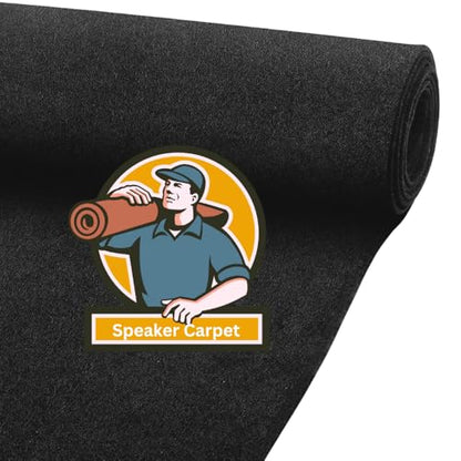 SAVUK Speaker Box Carpet Car Sub Woofer Trunk Liner Felt Black Fabric for RV, Boat, Truck, Automotive Interior, Marine, Home Floor (40" x 40" Anthracite) - color: 40" x 40" ANTHRACITE