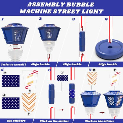 Bubble Machine for Kids Bubble Blower Maker with Lights and Music Automatic Bubble Stand Machine for Parties Birthday Wedding Toddlers Kid Summer Outdoor Toys (Blue) - color: Blue