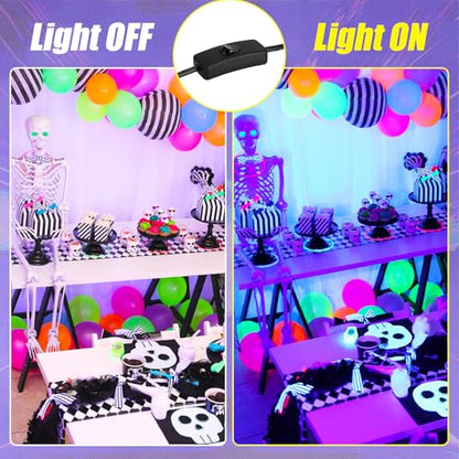 120W Black Light, LED Blacklight Bar with 10ft Cord, Glow in The Dark, for Glow Party, Neon Decoration, Body Paint, Fluorescent Poster, Birthday, Halloween, Bedroom(1 Pack)