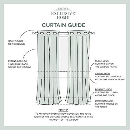 Exclusive Home Curtains EH8196-03 2-108G Velvet Heavyweight Grommet Top Curtain Panel Pair, 54x108, Navy, 2 Count - color: Navy, size: 54"W x 108"L (Pack of 2)