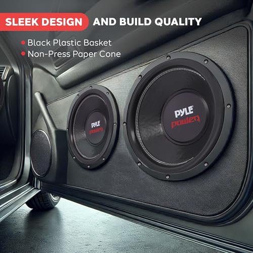 Pyle 12" Car Audio Speaker Subwoofer - 1600W High Power Bass Surround Sound Stereo Subwoofer Speaker System, Non-Press Paper Cone, 90 dB, 40 Ohm, 60 oz Magnet, 2'' 4 Layer Voice Coil, Black - PLPW12D