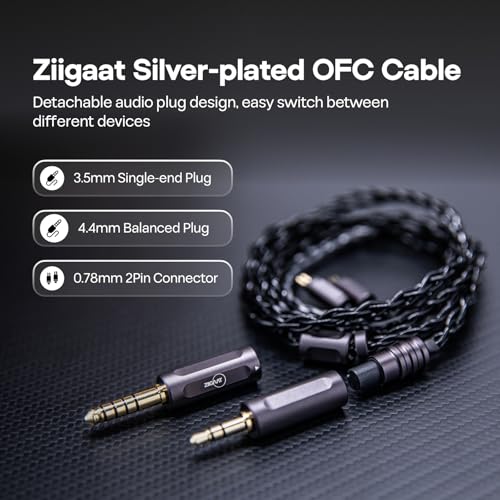 Linsoul ZiiGaat Horizon 1DD+2BA+2 Planar HiFi Wired Earbuds in Ear Monitor