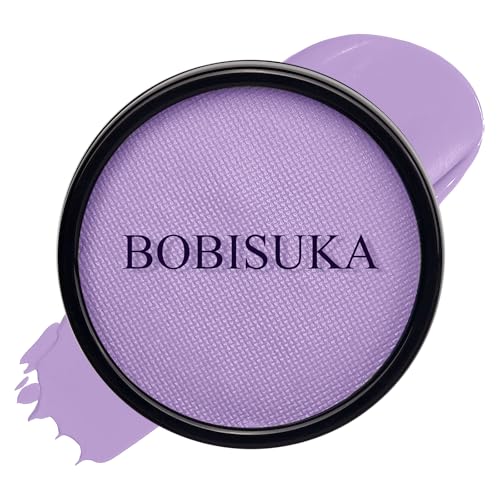 BOBISUKA Lilac Face Body Paint, Water-Based Face Painting Kit & Body Paints, Adults Facepaint for Halloween Ursula Fairy Elf & Mystic Witch Anime Makeup, Costume Cosplay Party Theater & Stage - color: Lilac/Pastel Purple