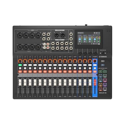 Yamaha MGX16 22ch Digital Mixing Console, Dual USB-C Audio Interface, Includes Cubase Al, WaveLab Cast LE, Basic FX Suite and Steinberg Plus Software Bundle, Black MGX16 B - size: 16-Input, style: Digital Mixer - Black