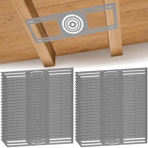 48 Pack New Construction Mounting Plate for 3/4/5 Inch LED Recessed Lighting, Galvanized Steel Rough-in Plate, Flat Wafer Light Bracket for Ceiling Downlight Housing Installation - color: 48 PACK