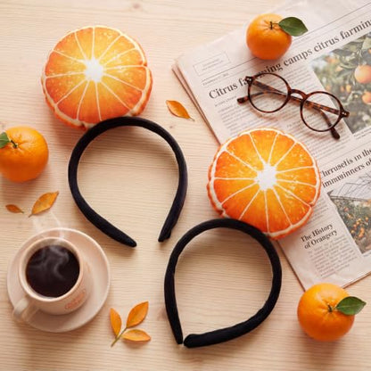 Knitgrip 2 Pcs Pickle Headband Funny Costume Accessories,Orange | Pickle Hats for Adults Women, Halloween Party Dress up, Novelty Headwear for Theme Events, Realistic Green Veggie Design - style: Orange