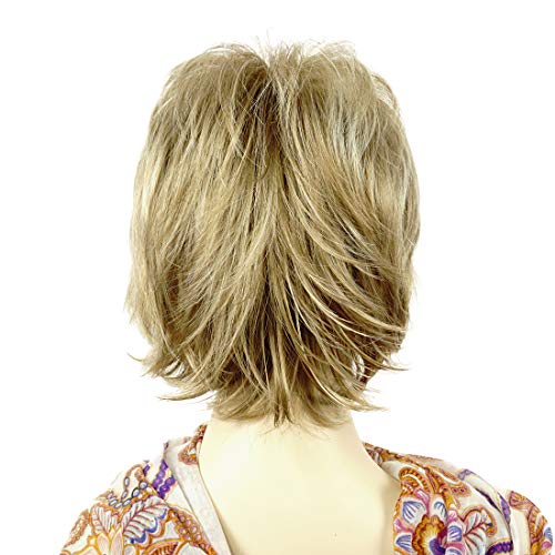 Lydell Short Layered Shaggy Full Synthetic Wigs (15H613 Blonde Mix) - color: 15H613 Blonde Mix