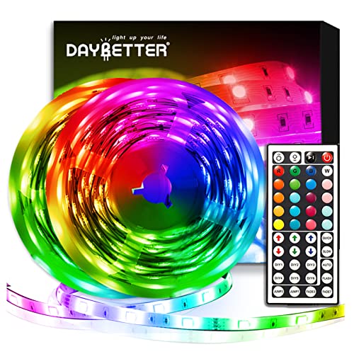 DAYBETTER Led Strip Lights 32.8ft Kit with Remote and Power Supply Color Changing - size: 32.8 ft