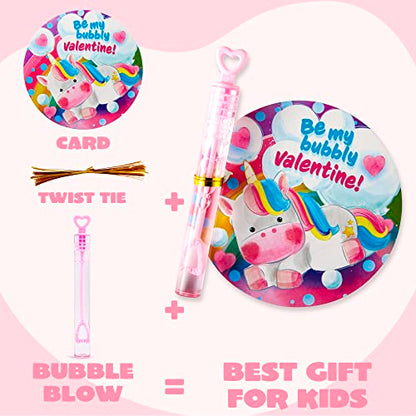 JOYIN 32 Pcs Valentines Day Gift Cards with Mini Bubble Maker Wands for Kids, Valentine Party Favor Toys, Valentine's Day Kids Classroom Exchange Prizes, Bubble Wands with Cards, Photo Prop Decor - style: Animal
