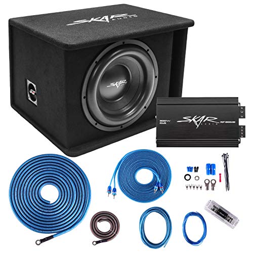 Skar Audio Single 12" Complete 1,200 Watt SDR Series Subwoofer Bass Package - Includes Loaded Enclosure with Amplifier - size: Single 12" D2 Loaded Enclosure with Amplifier