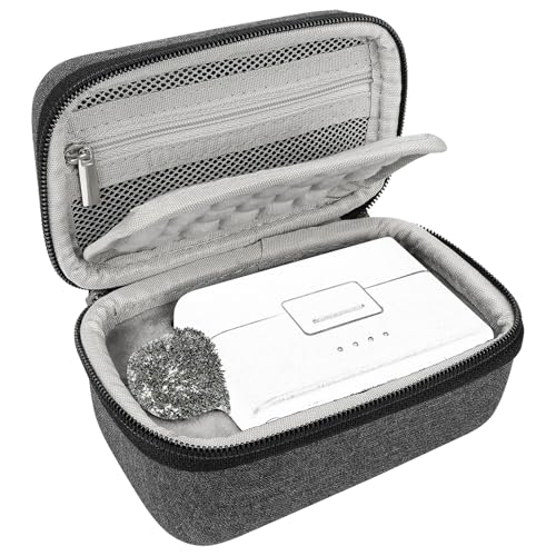 Geekria for Creators Microphone Carrying Case Compatible with DJI Mic Mini Charging Case, Mic Hard Shell Travel Bag, Portable Travel Bag with Cable Storage (Grey)