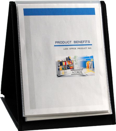 Lion Flip-N-Tell Display Book-N-Easel, Letter, 20 Double Sided Pockets, Vertical, 1 Easel Display Book (39009-V) - style: Vertical