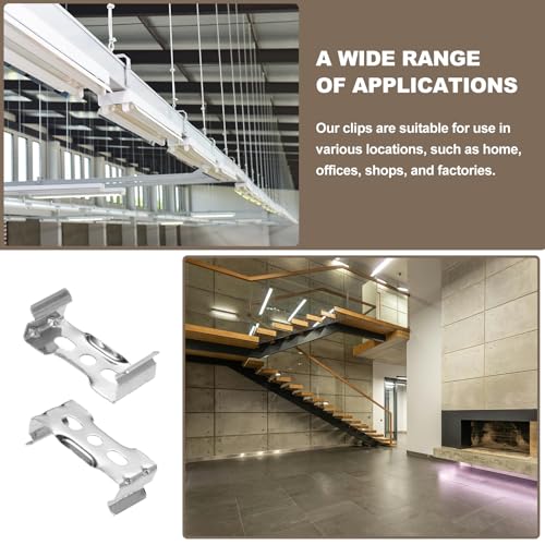 MECCANIXITY T5 Clips Bracket Hanger Fluorescent Tube T5 LED Bulb Holder Clamps Light Fixture Replacement for LED Integrated Lighting, Flat Pack of 36 - size: T5