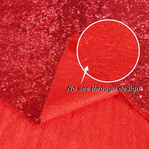 Juya Delight Red Sequin Backdrop Curtain, Non-Transparent Sequin Photography Background Backdrop Curtain for Birthday Party Wedding Festival Ceremony(6ftx8ft - color: Red, size: 6ft x 8ft