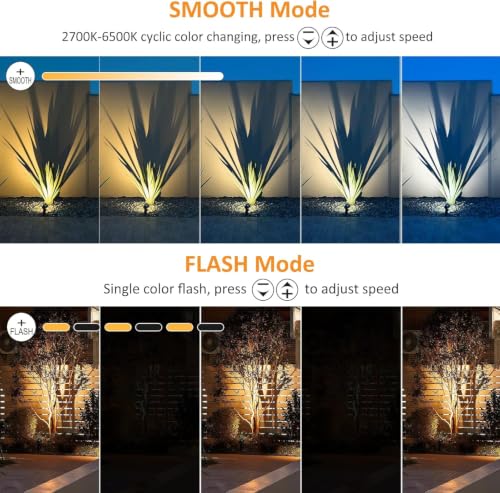 CLY 4 in 1 Solar Landscape Spotlights Outdoor 2700-6500K Dusk to Dawn - color: Warm White/Natural White/Cold White, size: 4-IN-1