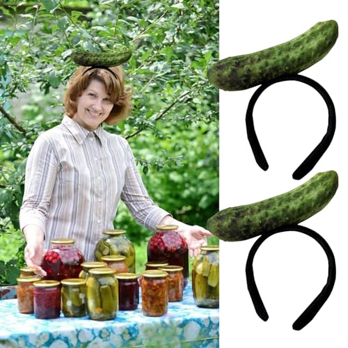 Pickle Headband,Funny Vegetable Hair Hoop for Halloween Cosplay | Pickle Headwear,Novelty Mini Food Headpieces,Halloween Cosplay,Carnival & Festivals,Photo Props,Costume Favor