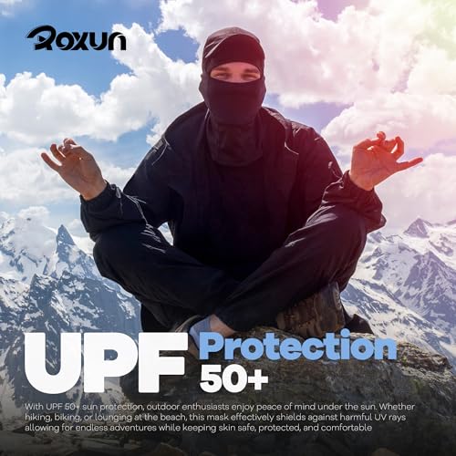 ROXUN Ski Mask Balaclava, Motorcycle Summer Cooling Breathable UV Protector | Windproof & Warm, Adjustable & Secure, Breathable & Dry-Fit, All-Season Comfort - color: 102-one Sand