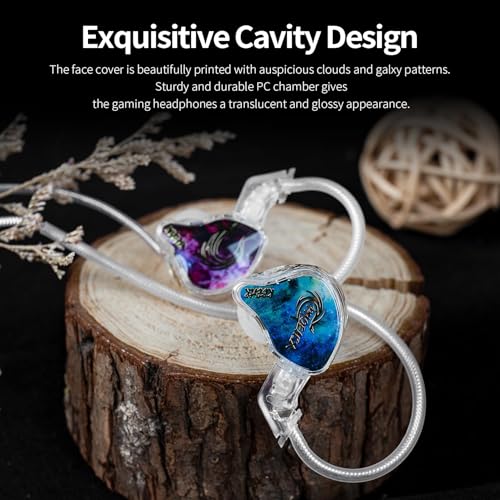 keephifi KBEAR Phoenix Wired Earbuds, RedBlue with Mic | in Ear Headphones with 10mm DD+PET Driver, Stereo Clear Sound Gaming Headphones, in Ear Monitor for Music Gaming - color: RedBlue