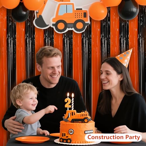 BEISHIDA Black Orange Door Streamers Backdrop Foil Fringe Tinsel Party Streamers Curtains Photo Backdrop - 2Pcs for Birthday Graduation Halloween Party Decoations - color: 05-black bronze