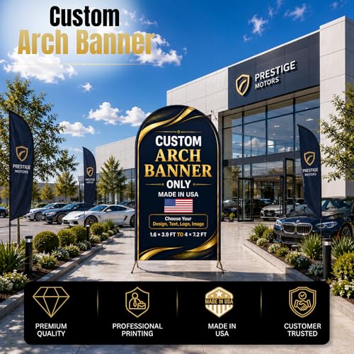 Custom Backdrop Arch Cover by BCB, 2-side Custom arch covers Printed in USA | 3.9 to 7.2 ft custom arch backdrop cover only, no stand, personalized backdrop customize photo for gender reveal, baby shower - color: Arc Banner