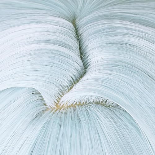Faruzan Wig for Women with Blue Double Ponytail Heat Resistan Synthetic Fiber Hairs for Unisex Adult Halloween Christmas Cos Anime Party Replacement Wigs - color: Blue Double Ponytail