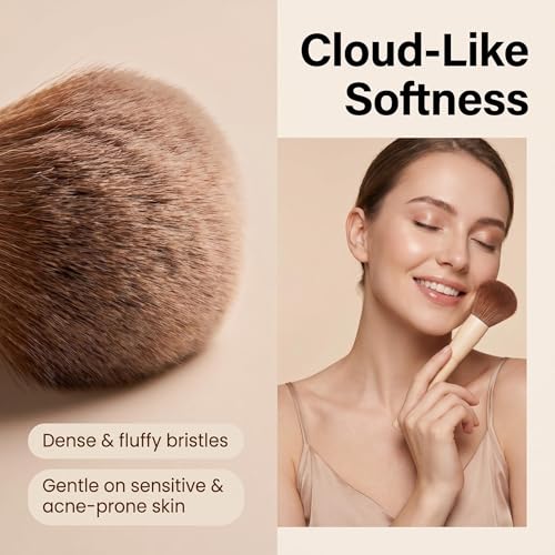 Professional Makeup Brushes BS-MALL With Travel Case - Kabuki Brush Eyeshadow Brush, Concealer Brush, Blush Brush Bronzer & Foundation 20 Pcs, Labeled Daily Use Gift Box Aluminum Ferrules (Beige) - color: Beige