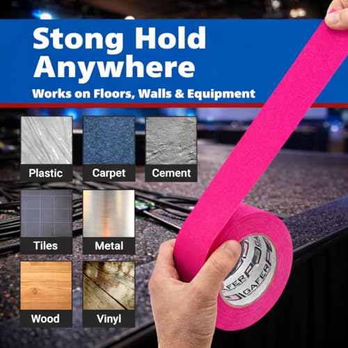 Gaffer Power Fluorescent Pink Gaffer Tape 2 Inch x 30 Yards, 11.5 Mil - color: Pink, size: 2 inches x 30 yards | 1 pack