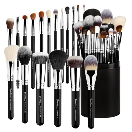 Bueart Design 19Pcs Professional Makeup Brush Set with Holder Case