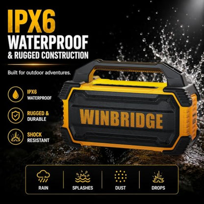 150W Waterproof Portable Bluetooth PA & Karaoke Speaker with Wireless Mics | 2 Handheld Mics + 1 Hands-Free Headset, Rich Bass, TWS Stereo, Up to 6H Playtime for Events, Gatherings & Parties - K400