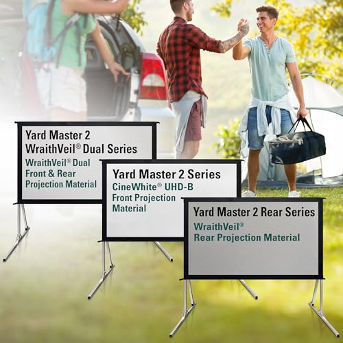 Elite Screens Yard Master 2, 135-inch Outdoor Portable Fast Folding Projector Screen w/ Stand 16:9, 8K 4K Ultra HD 3D Movie Theater Cinema REAR Projection (OMS135HR3) US Based Company 2-YEAR WARRANTY - size: 135-inch, style: 16:9 Aspect Ratio