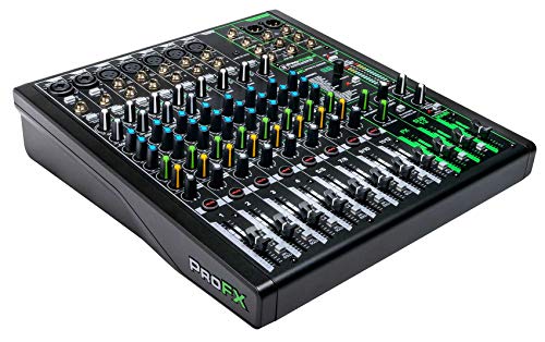 Mackie ProFX12v3 12-Channel Professional Effects Mixer w/USB ProFX12 v3 Bundle with RockvilIe RDF9U 1U 15A Rack Mount DJ Pro Audio Power Supply Strip w/USB Charging