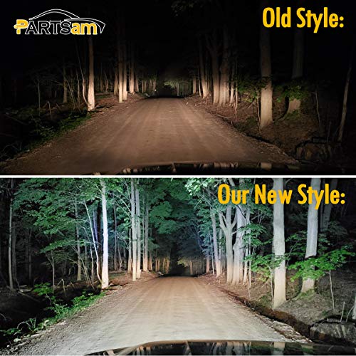 Partsam 6" LED Light Bar White 36W 6500K Super Bright Spot Work Pods Single Row Off Road Driving Fog Boat Light Waterproof SUV ATV 4WD Car Truck Golf Cart 12V 24V IP67 (2pcs)