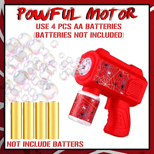 Gemscream 6 Pack Spider Web Automatic Bubble Gun for Outdoor Summer Party - style: Spider Web