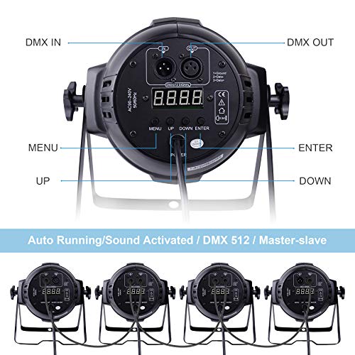 Betopper DJ Lights, 54 x 3W RGB LED Stage Par Lights, DMX/Sound(LPC007, 1P) | Auto/Sound/DMX512/Master,Lighting range 6~10M,optical angle 26°,Built-in cooling fan,for Church,Concert,Wedding,Party,Bar