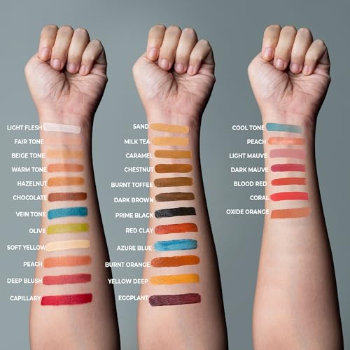 Narrative Cosmetics Alcohol-Activated Refill Pan for Hazelnut Tone Palette — Single Replacement Makeup Pan, Waterproof Tattoo Cover & SFX Makeup, Highly Pigmented, Skin Tones - color: Hazelnut